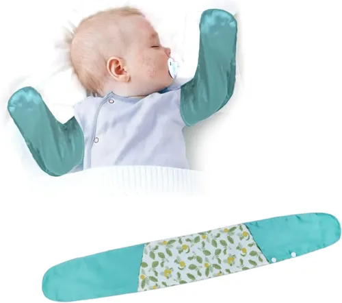 Manoplas de eccema para arañazos para bebés con eccema o piel sensible, manoplas para raspar, ropa para tratamiento de eccema, Azul lago