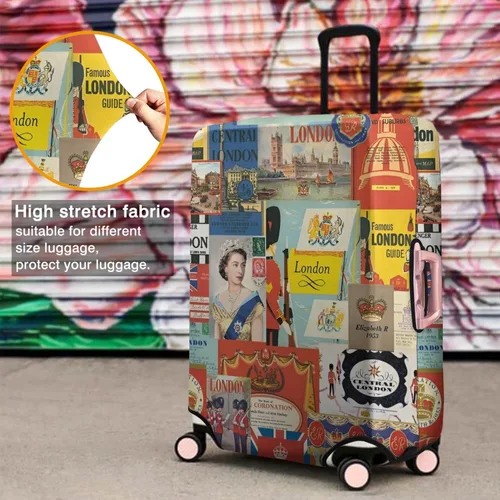 Miniatura 4 de France Paris Tower - Funda protectora para equipaje, diseño de torre Eiffef, funda elástica para maleta de 18242832 pulgadas, Funda para equipaje-10