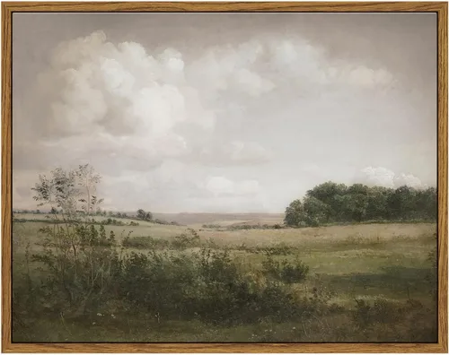 Miniatura 77 de VIYYIEA Arte de Pared en Lienzo Enmarcado Decoración del Hogar, Decoración de Granja Valles Ondulantes bajo Cielos Despejados Pintura de Pared