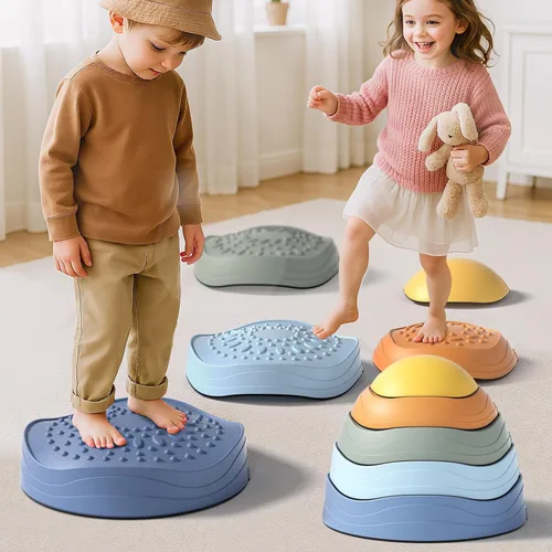 Miniatura 7 de Lehoo Castle Stepping Stones for Kids, Non-Slip Toddler Stepping Stones, Indoor & Outdoor Sensory Toys for Toddlers 1-3, Balance Board Obstacle