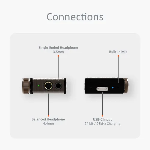Miniatura 6 de iFi GO blu - Amplificador portátil Bluetooth 5.1 DAC/auriculares con aptX adaptativo, LDAC y salidas de auriculares de 0.173 in y 0.138 in - Audio