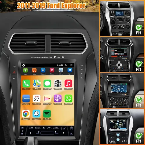 Miniatura 2 de para Ford Explorer 2011-2019 Radio de Coche Android 15 2+64 8 núcleos, Radio de Coche con Pantalla Táctil IPS de 12.1" Integrado GPS Inalámbrico