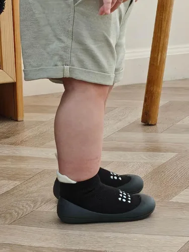 Miniatura 3 de Hstyle Zapatos de calcetín para bebé, zapatos para caminar, antideslizantes, suela de goma suave, para bebés, niños y niñas