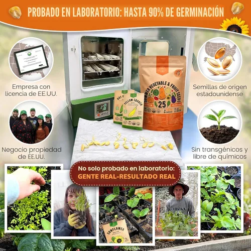 Miniatura 2 de Paquete de variedad de 25 semillas de vegetales y frutas de verano - más de 1,870 semillas autóctonas sin OMG para jardinería en interiores