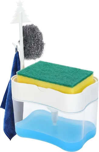 Miniatura 6 de Dispensador de jabón para platos de calidad premium – Cocina de encimera, dispensador de jabón para lavar platos del fregadero de 13 onzas