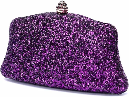 Miniatura 2 de Bolso de noche con purpurina para mujer, bolso de mano con lentejuelas, para cóctel, baile de graduación, fiesta, bolso de mano brillante