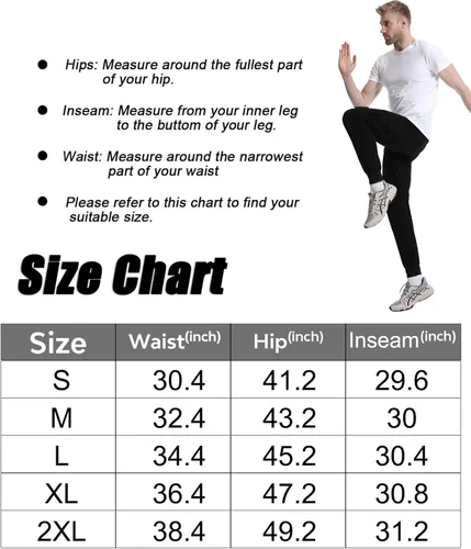 Miniatura 7 de Surenow Pantalones deportivos ligeros para hombre, de secado rápido, pantalones de senderismo para entrenamiento, pantalones deportivos para hombre