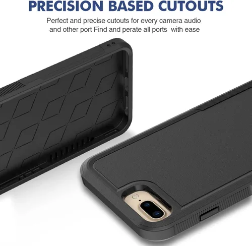 Miniatura 6 de MDCN Funda para iPhone 8 Plus, iPhone 7 Plus: funda protectora de doble capa resistente para teléfono celular, a prueba de golpes, resistente