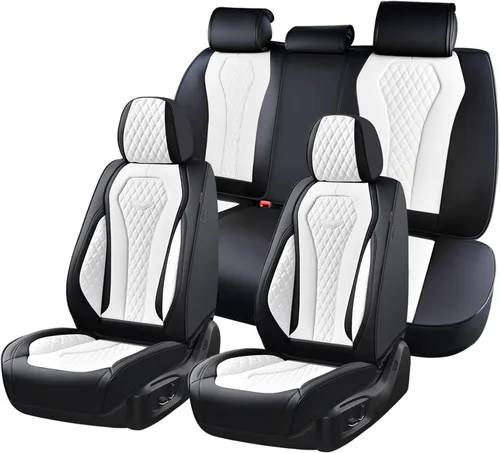 Miniatura 36 de Coverado Fundas de Asiento, Fundas de Asiento de Coche para Asientos Delanteros, Funda de Asiento de Coche Roja, Fundas de Asiento de Coche Rojo
