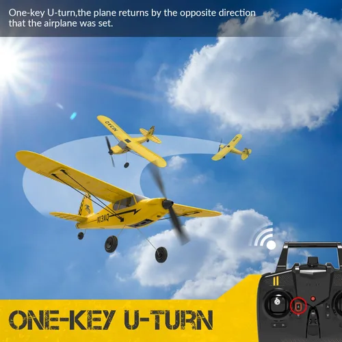 Miniatura 3 de volantexrc Avión RC Trainer Sport Cub 3CH Avión de control remoto con protector de utilería, estabilizador de giroscopio de 6 ejes y 3 modos