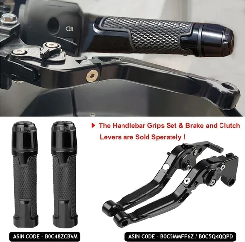 Miniatura 3 de 22mm 7/8" Set de Puntas de Empuñadura de Manillar de Motocicleta para Ninja 400 650R Z900 Z650 Z750 Z800 Z400 Z1000 ZX6R ZX10R ER6N - Negro Grip