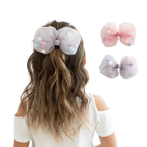Miniatura 11 de 2 pinzas para el cabello con lazo grande para niñas y mujeres, accesorio elegante para el cabello para cumpleaños, uso diario, vacaciones y fiestas