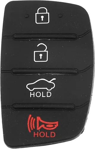 X AUTOHAUX 4 botones de coche remoto Fob caso cubierta inserto de goma teclado teclado reemplazo para Hyundai