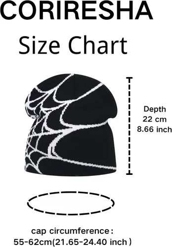 Miniatura 5 de CORIRESHA Gorros de invierno góticos suaves y cálidos para mujeres y hombres y2k