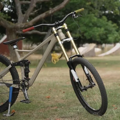 Miniatura 7 de BUCKLOS 26 27.5 29 MTB bicicleta suspensión horquilla 7.087 in viaje, bicicleta de aleación de magnesio cuesta abajo tenedores 0.787 in eje, 1-1/8