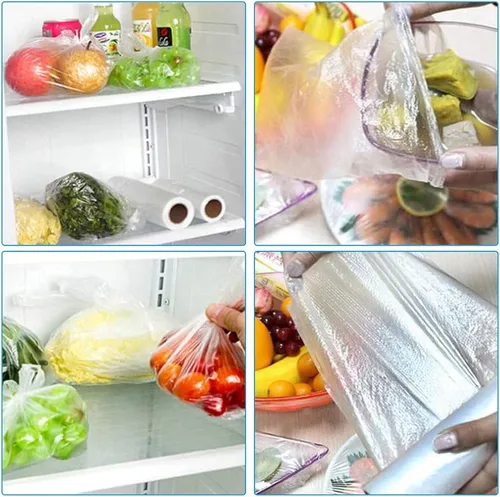 Miniatura 7 de LabelMore Bolsas de plástico de 14 x 20 pulgadas en rollo, transparentes, bolsas de almacenamiento de alimentos para pan, verduras, frutas y carne