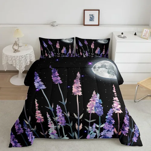 Miniatura 20 de Erosebridal Juego de ropa de cama de guitarra, juego de edredón de notas musicales de mariposa, tamaño individual, juego de edredón de música hip