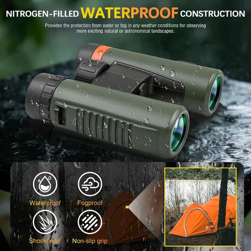 Miniatura 4 de Prismáticos compactos de 8 x 26 – Prisma impermeable y BK7 – Regalos para observación de aves, caza y deportes, conciertos y teatro