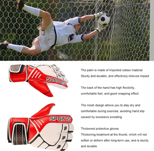 Miniatura 7 de Guantes de portero de fútbol fútbol antideslizantes de látex guantes de portero de fútbol para adultos
