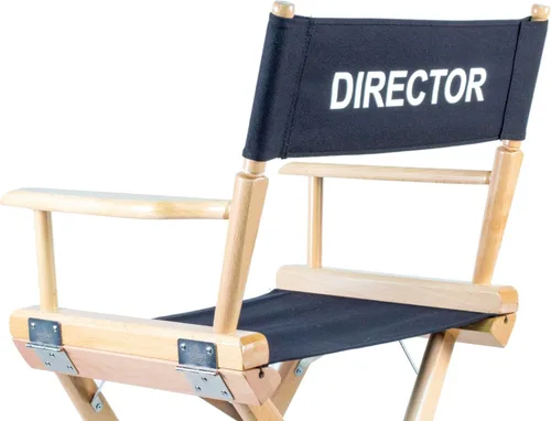 Miniatura 3 de Filmcraft Silla alta de director personalizada, acabado negro con lienzo negro personalizado, paquete profesional completo para cineastas