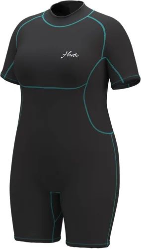 Miniatura 8 de Hevto Traje de neopreno de talla grande para hombre y mujer, 3/2 mm, neopreno completo, traje corto, cremallera en la espalda, para natación