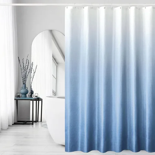 Miniatura 8 de Gibelle Cortina de Ducha Pequeña para Cabina 36 x 72 pulgadas, Cortina de Ducha de Tela Texturizada de Tejido Gofre Medio Estrecho para Baño, Beige