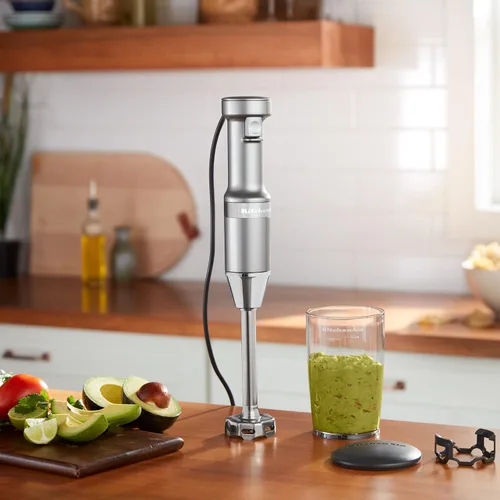 Miniatura 4 de KitchenAid Batidora de mano con cable de velocidad variable KHBV53, contorno plateado (paquete de 2)