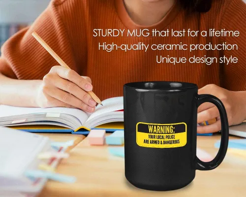 Miniatura 3 de Bubble Hugs Taza de café política con texto en inglés "Your Police Are Armed", Police Cops Democrático, Policía Democrática, Capitalismo