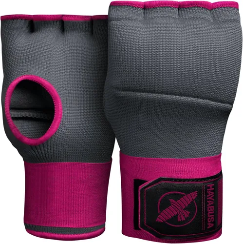 Hayabusa Guantes de mano de gel rápido para boxeo Gris/rosado