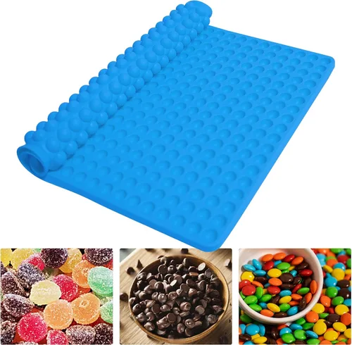 Miniatura 4 de Sidosir 2 moldes redondos de silicona de 468 cavidades para gotas de chocolate, molde para hornear golosinas para perros, moldes de caramelo de Mini