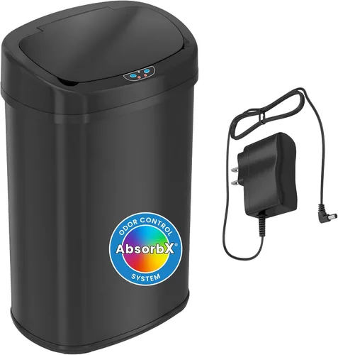 Miniatura 9 de iTouchless - Cubo de basura con sensor de 91 l / 24 galones 2.0 para cocina con tapa, recipiente de reciclaje automático sin contacto de acero Plata