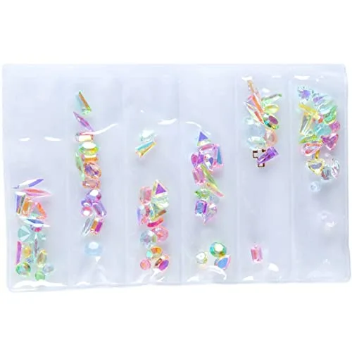 Miniatura 3 de 7 bolígrafos acrílicos de uñas de gel UV para pintura + 2 paquetes de diamantes de imitación de cristal holográfico AB para manicura, decoración