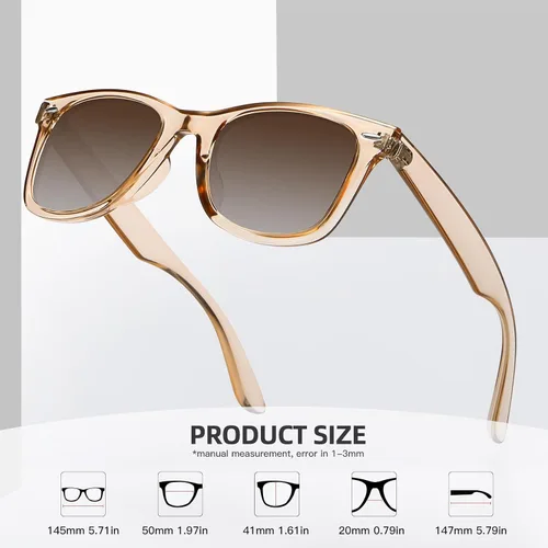 Miniatura 54 de MEETSUN Polarized Sunglasses for Women Men Classic Retro Square Frame Driving Sun Glasses UV Protection