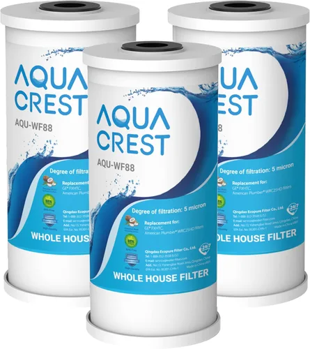 Miniatura 15 de AQUA CREST FXHTC - Filtro de agua para toda la casa de 5 micrones, 10 x 4.5 pulgadas, repuesto para GE® FXHTC, GXWH40L, fontanero americano W10-PR