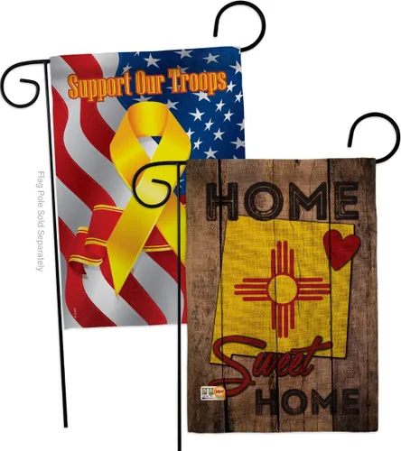 Miniatura 9 de State New Mexico Home Sweet Garden Flags 2pcs Pack Americana States USA American Territories Republic Country Particular Area Small Decorative Gift
