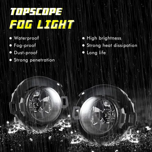 Miniatura 2 de Faros antiniebla para Nissan Xterra 2005-2015 con bombillas halógenas H11 12V 55 W, reemplazo de lámparas antiniebla con cableado e interruptor