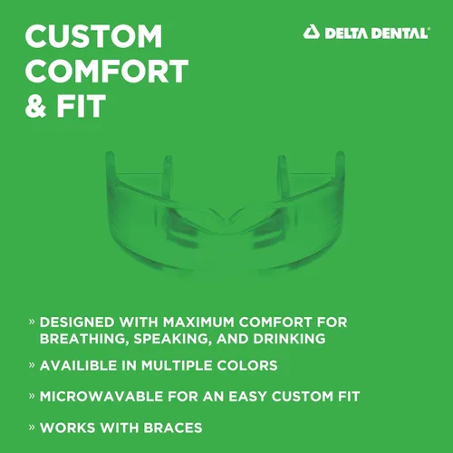 Miniatura 3 de Protector bucal deportivo Delta Dental - Aceptado por la ADA - 2 veces la absorción de impacto - Funciona con brackets - Aqua 2X impact absorption