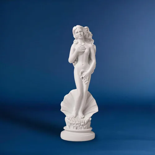 Miniatura 9 de Escultura de la diosa del nacimiento de Venus de 7.4 x 2.8 pulgadas, arte clásico de resina blanca, decoración del hogar y la oficina, para boda
