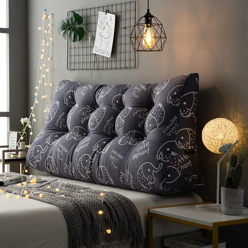 Miniatura 12 de CAMZ Almohada de lectura triangular de cabecera grande, almohada de posicionamiento individual, matrimonial, Queen King, almohada de apoyo