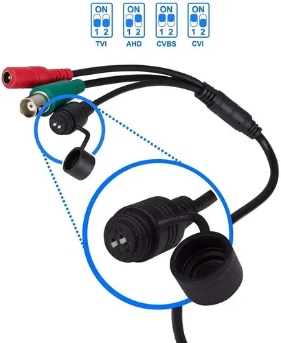 Miniatura 7 de Cámara de seguridad CCTV de domo TVI AHD de 2MP, lente de 2.8mm con ángulo de visión amplio de 100°, cámara de domo 1080P, visión nocturna de 65