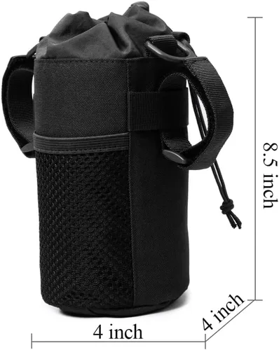 Miniatura 2 de TEGOOL Water Bottle Sleeve Bag Holder Tactical Pouch Negro