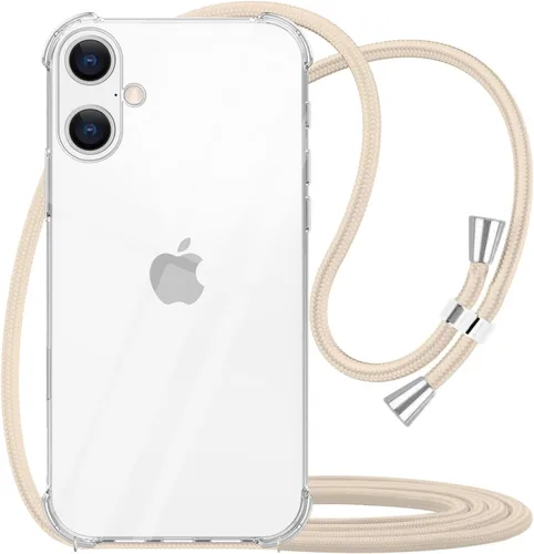 Miniatura 12 de Funda cruzada para iPhone 13 Mini, transparente, ajustable, para el hombro, correa de cordón, para mujeres y niñas, funda protectora delgada suave