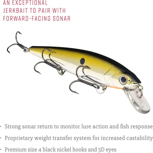 Miniatura 4 de Strike King KVD Jerkbait 3 Gancho Dorado/parte trasera negra