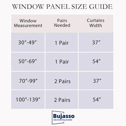 Miniatura 4 de Bujasso Cortinas 80% Opacas Beige con Superposición de Gasa Mezcla y Combinación Paneles de Ventana con Aislamiento Térmico de Doble Capa de 63