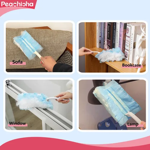 Miniatura 3 de Recambios de plumero desechables, repuestos de plumeros resistentes, cabezal de repuesto azul para limpieza, recambios de múltiples superficies sin