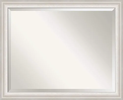 Miniatura 13 de Amanti Art Espejo de baño plateado para sobre el fregadero, espejo cuadrado de níquel cepillado de 30 x 30 pulgadas, marco moderno grande, se cuelga