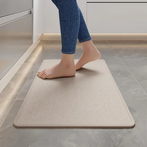 YDKGL Tapetes de cocina para piso, alfombras de cocina súper absorbentes, antideslizantes, lavables, de lino sintético suave trenzado, alfombra de