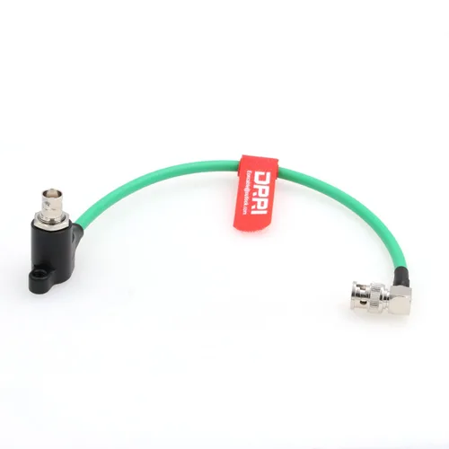 Miniatura 6 de Cable protector SDI de 12 G, aisladores galvánicos en ángulo recto BNC macho a ángulo recto BNC hembra para ARRI Mini, rojo Komodo (negro, 7.9 in)