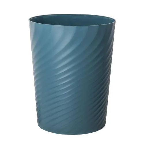 UUJOLY Cubo de basura de plástico, cesta de basura para baños, cocinas, oficinas, habitaciones de niños, verde azulado Azul Oscuro