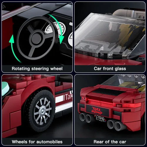 Miniatura 6 de Mould King Speed Champion 911 Targa - Juegos de construcción de automóviles con vitrina, modelos 27060 para adultos y niños de 8 años (362 piezas)